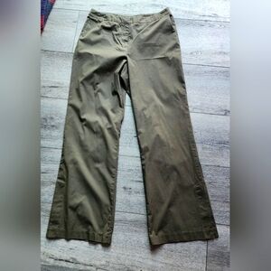 Vintage Loft olive green slacks with ankle flap sz 10 cotton